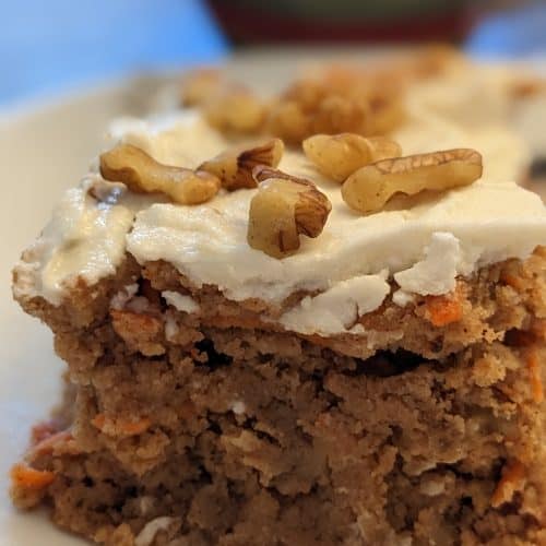 keto carrot cake slice