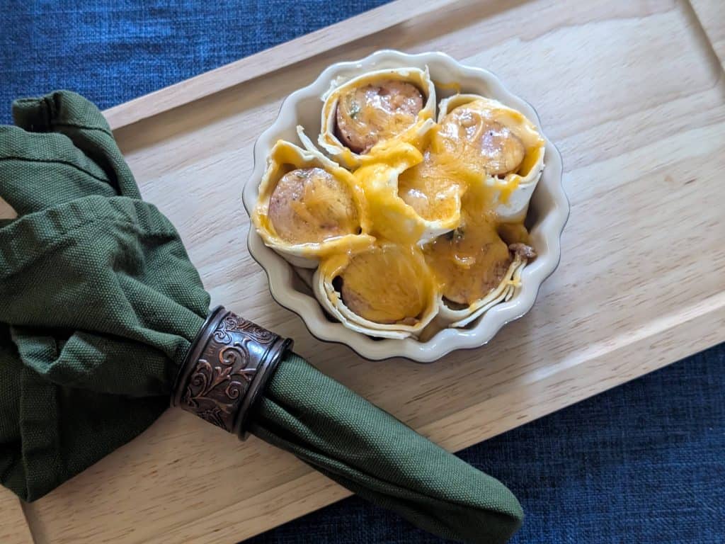 Hot Dog Pull-Apart Rolls plated