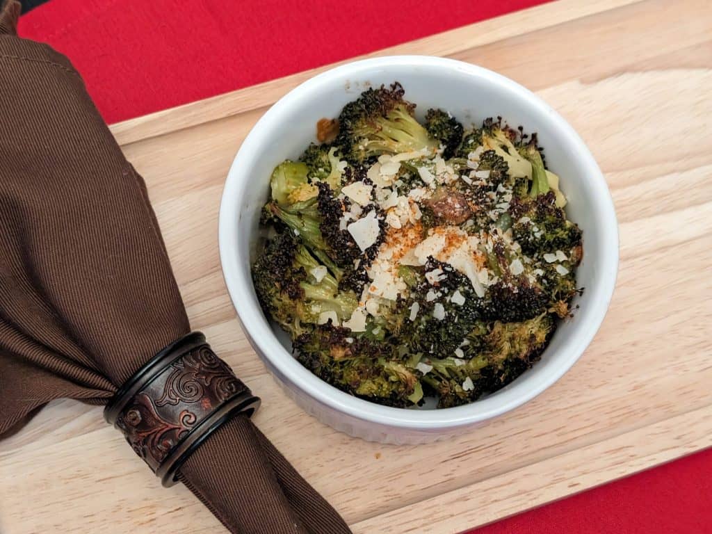 Italian Parmesan Broccoli plated