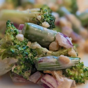 Broccoli and Asparagus Louie Salad - Finished Salad Close Up