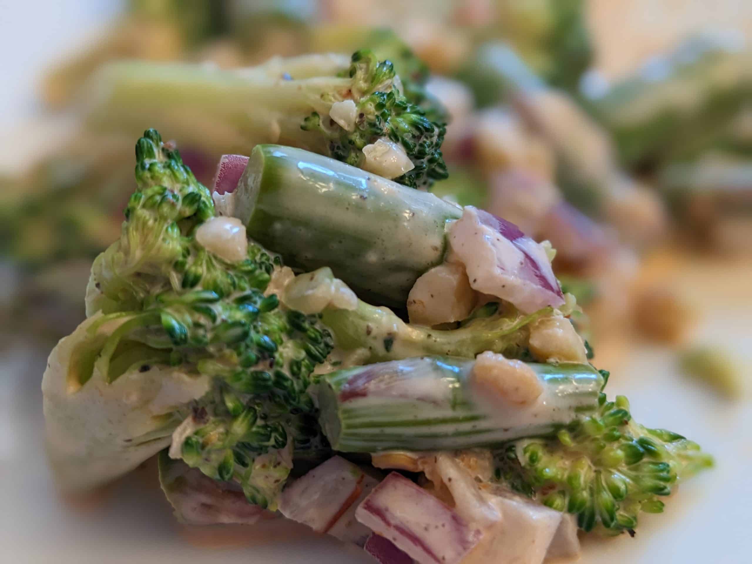 Broccoli and Asparagus Louie Salad - Finished Salad Close Up