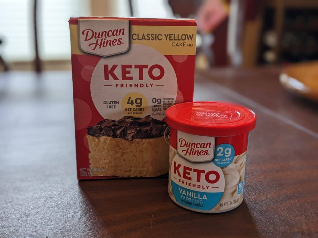 Keto Boxed Cake Mix and Keto Store Bought Icing