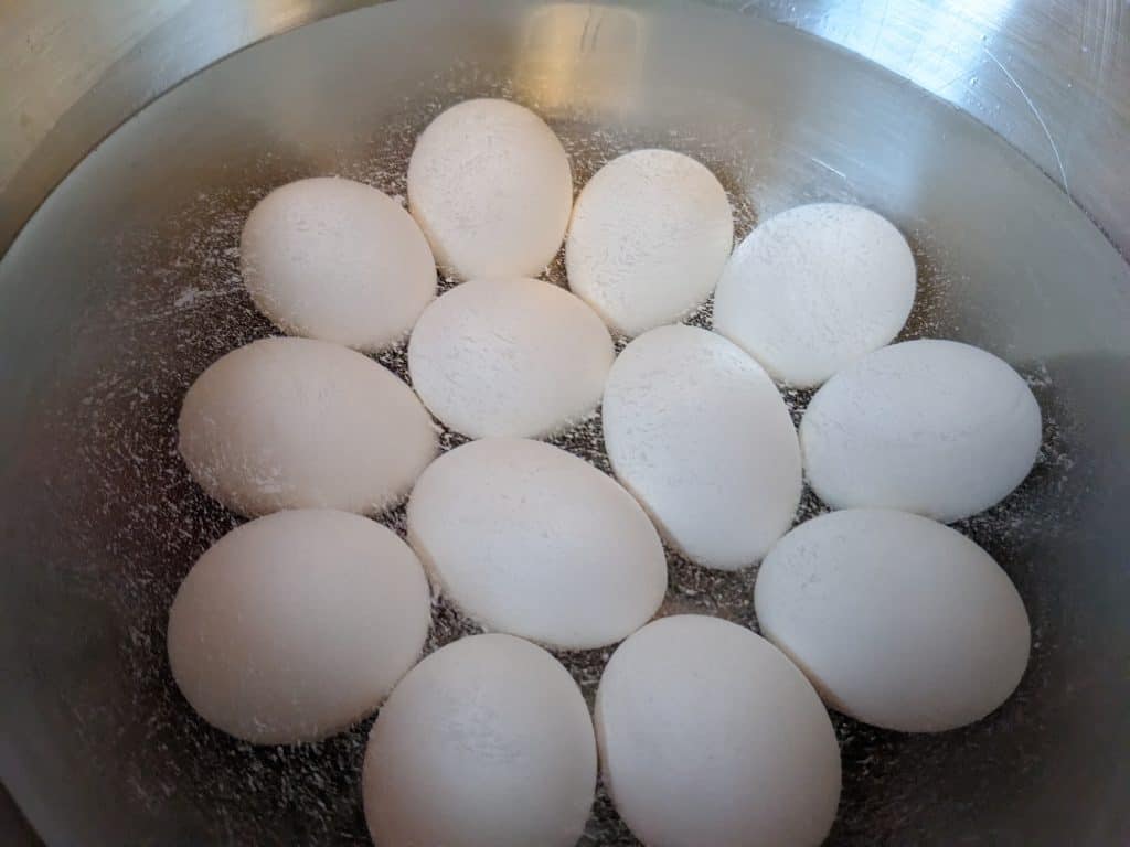 Unpeeled Hard Boiled Eggs