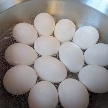 Unpeeled Hard Boiled Eggs