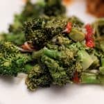 Broccoli with Roasted Red Peppers and Parmesan - Finished and on plate