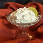 Margarita Mousse in an individual serving dish with a lime wedge