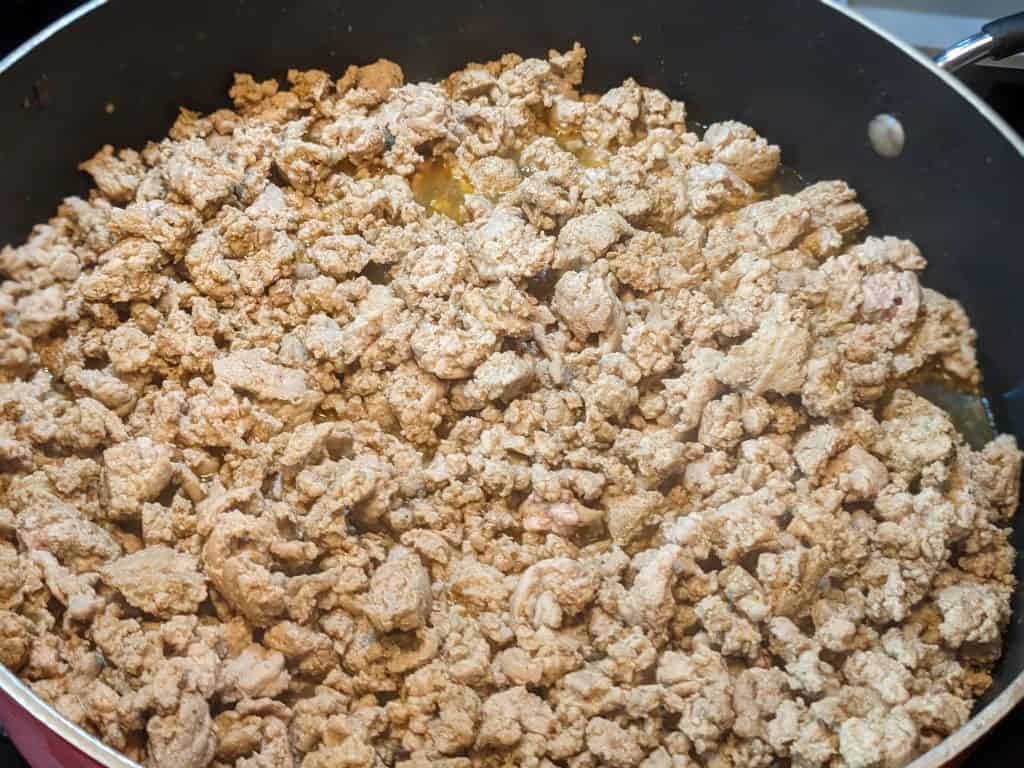 Cooked Ground Turkey in Pan