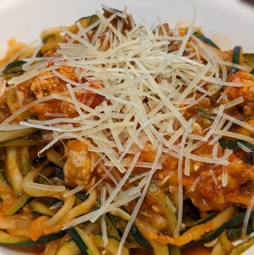 Chicken Italian Sausage and Zoodles - Finished Dish
