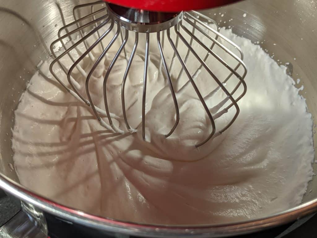 Heavy Cream whipped close to soft peaks