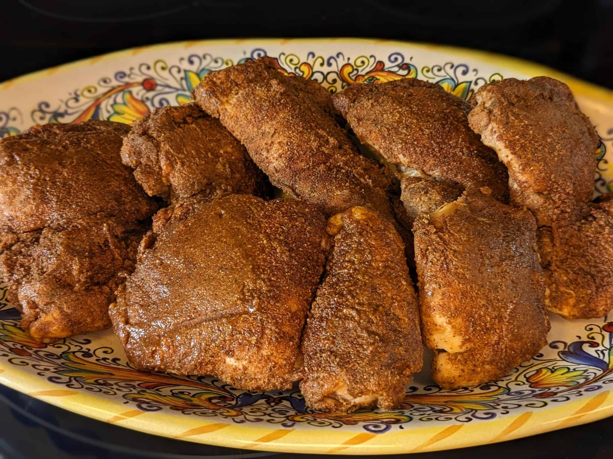 Keto BBQ Rubbed Chicken Thighs Dinner Party Diaries