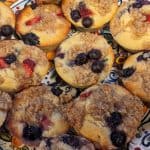 Keto Berry Cobbler Muffins - finished and plated
