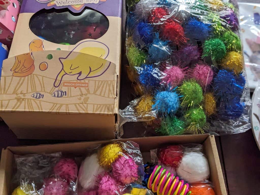Cat toys for stuffing into a pinata