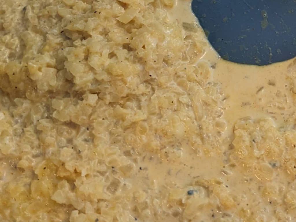 Gorgonzola cauliflower rice risotto