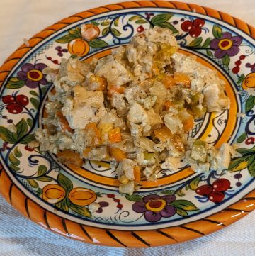 Cozy Chicken and Cauliflower Casserole on a plate