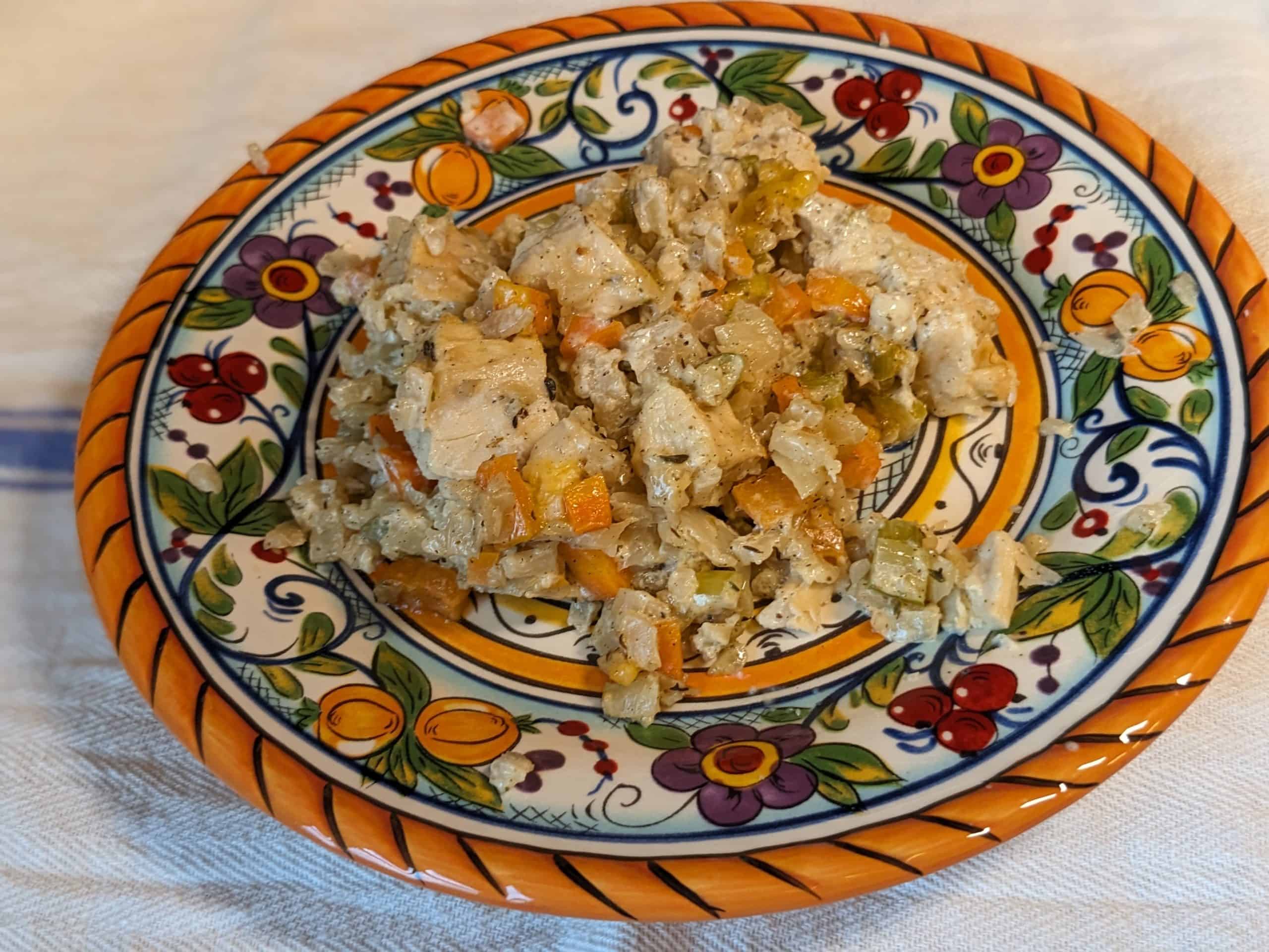 Cozy Chicken and Cauliflower Casserole on a plate