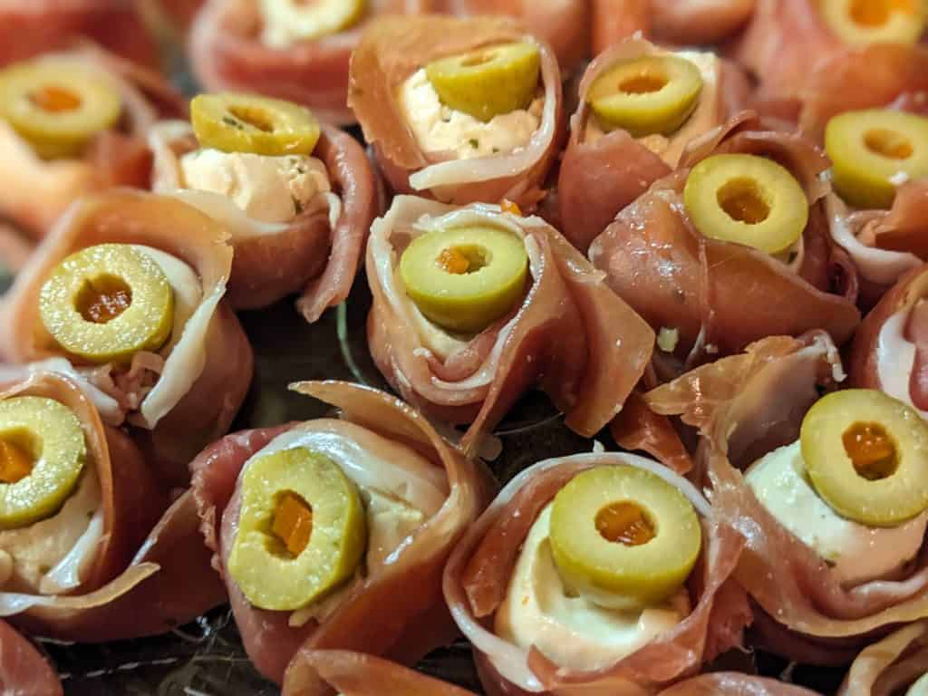 Prosciutto Mozzarella Nests close up