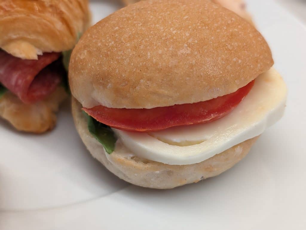 Mini Buffalo Mozzarella and Tomato Sandwich