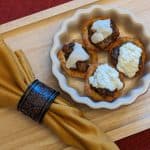 Harissa Lamb Tartlets with Diary and Non Dairy Toppings - plated