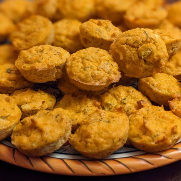 Keto Buffalo Chicken Puff plated and close up