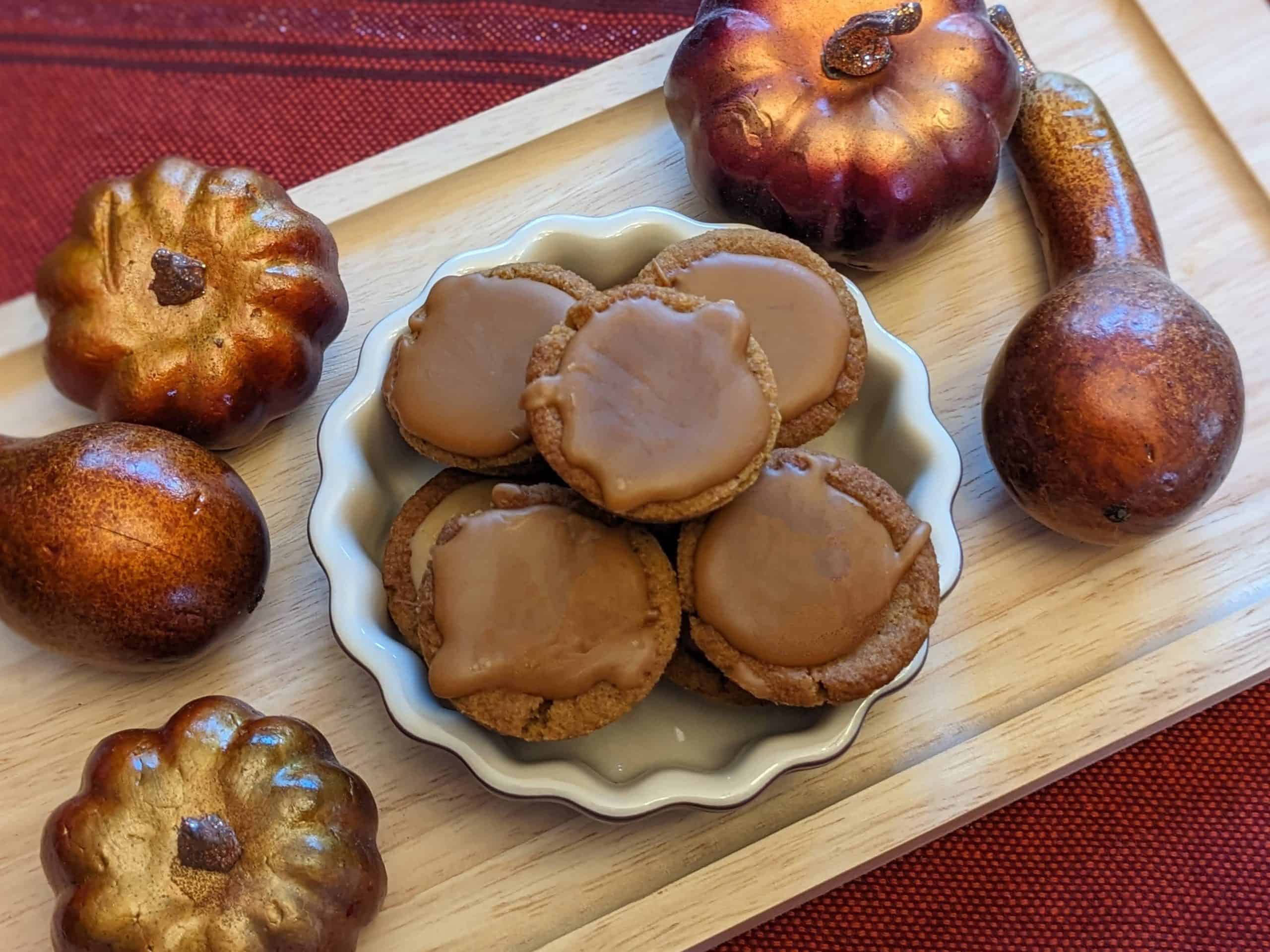 Keto Dulce de Leche Pumpkin Cookie Cups - plated