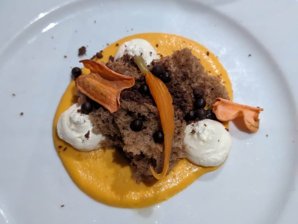 Carrot Celebration Dessert with Sweet Cream Cheese, Chocolate Crumble