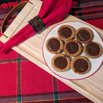 Keto Peanut Butter Cookie Cups on a plate