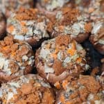 Keto Turkey and Dressing Stuffed Mushrooms Close up