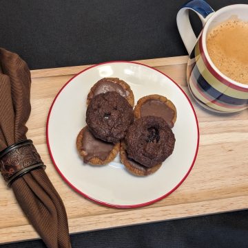 Lower Carb Cherry Brownie Bites - plated