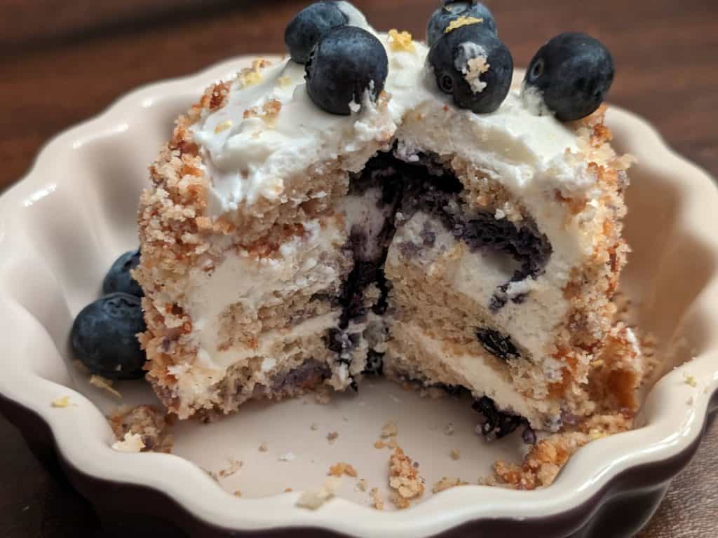 Keto Blueberry Spice Cookie Tower cross-section