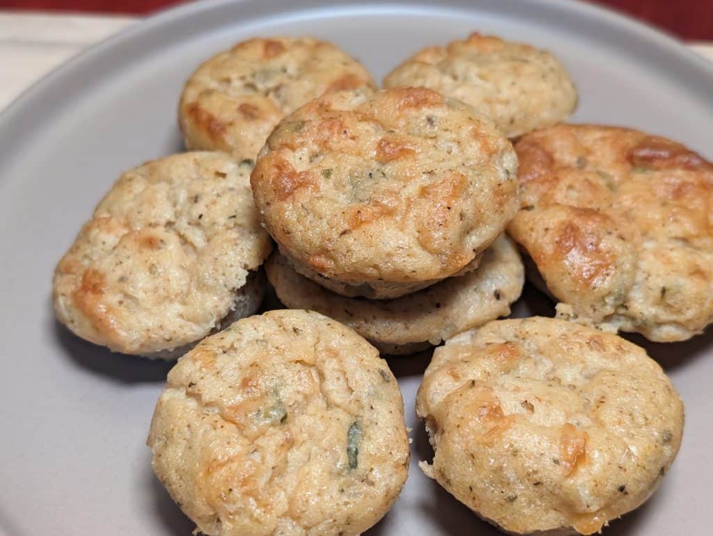 Keto Queso and Jalapeno Puffs plated very close up