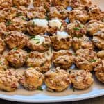 Chili Cheese Dog Puffs on a serving platter