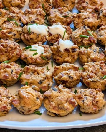 Chili Cheese Dog Puffs on a serving platter