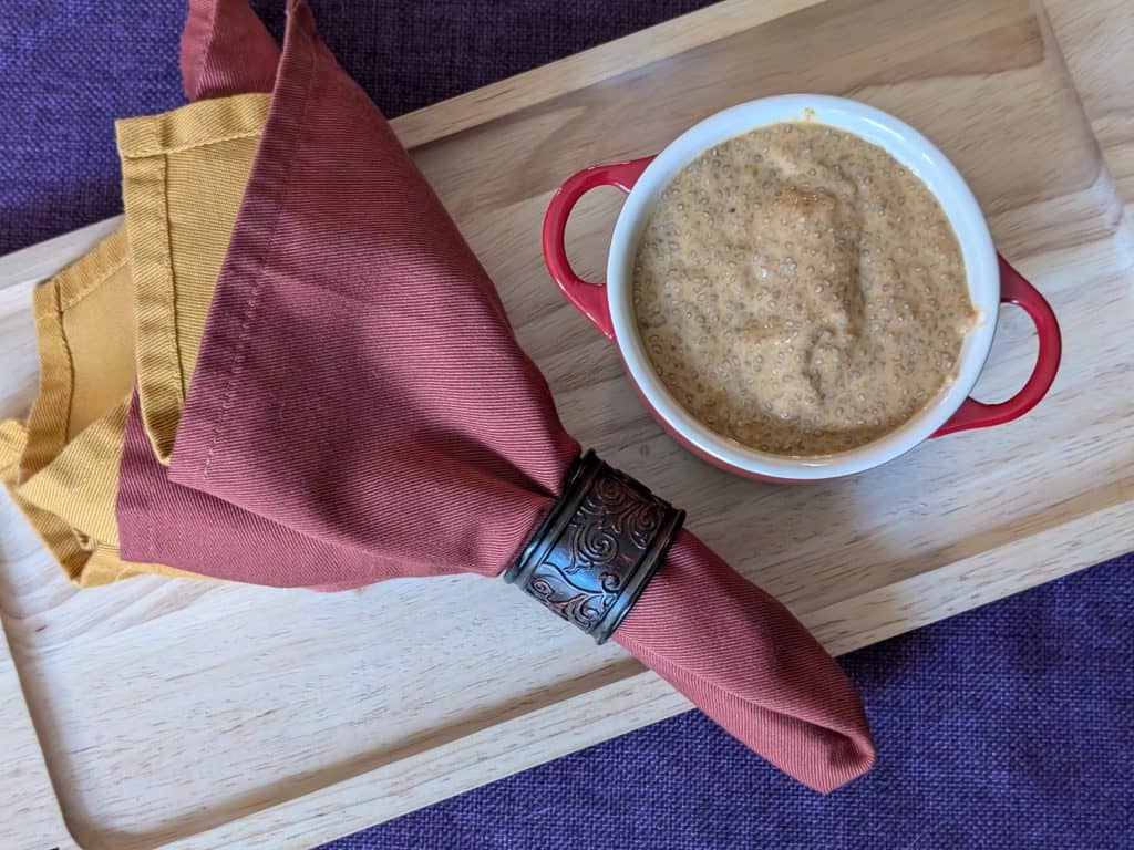 Pumpkin Chia Pudding in a bowl