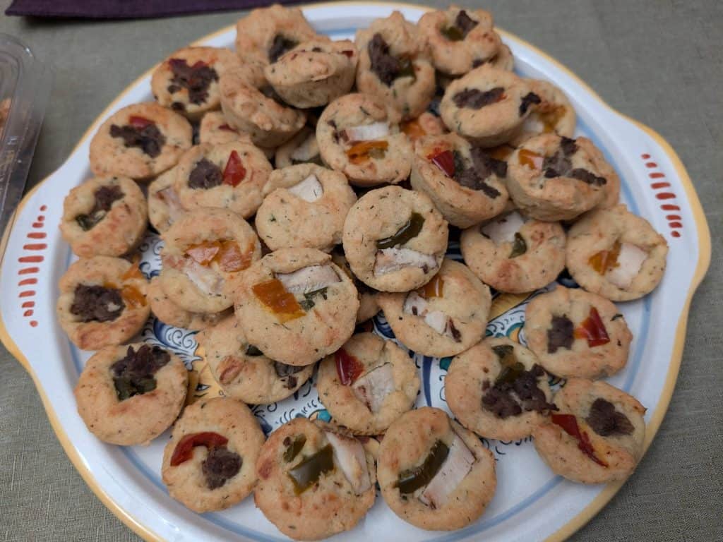 Savory Fajita Puffs baked and plated