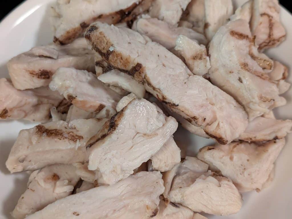 Cooked chicken strips
