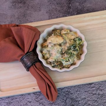 Creamy Chicken Broccoli Casserole plated
