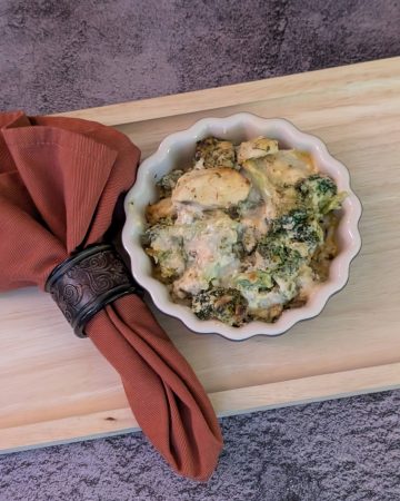 Creamy Chicken Broccoli Casserole plated