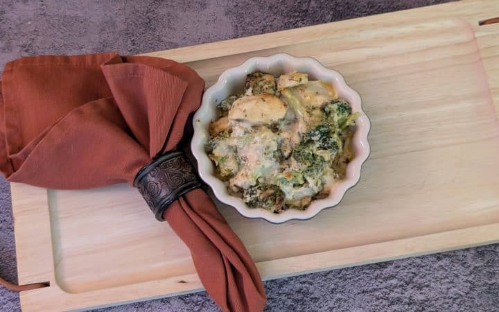 Creamy Chicken Broccoli Casserole plated