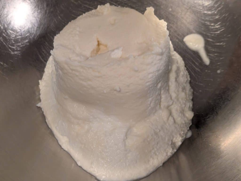 Ricotta cheese in a bowl