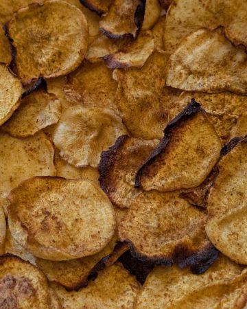 Curry Kamaal Turnip Chips in serving dish