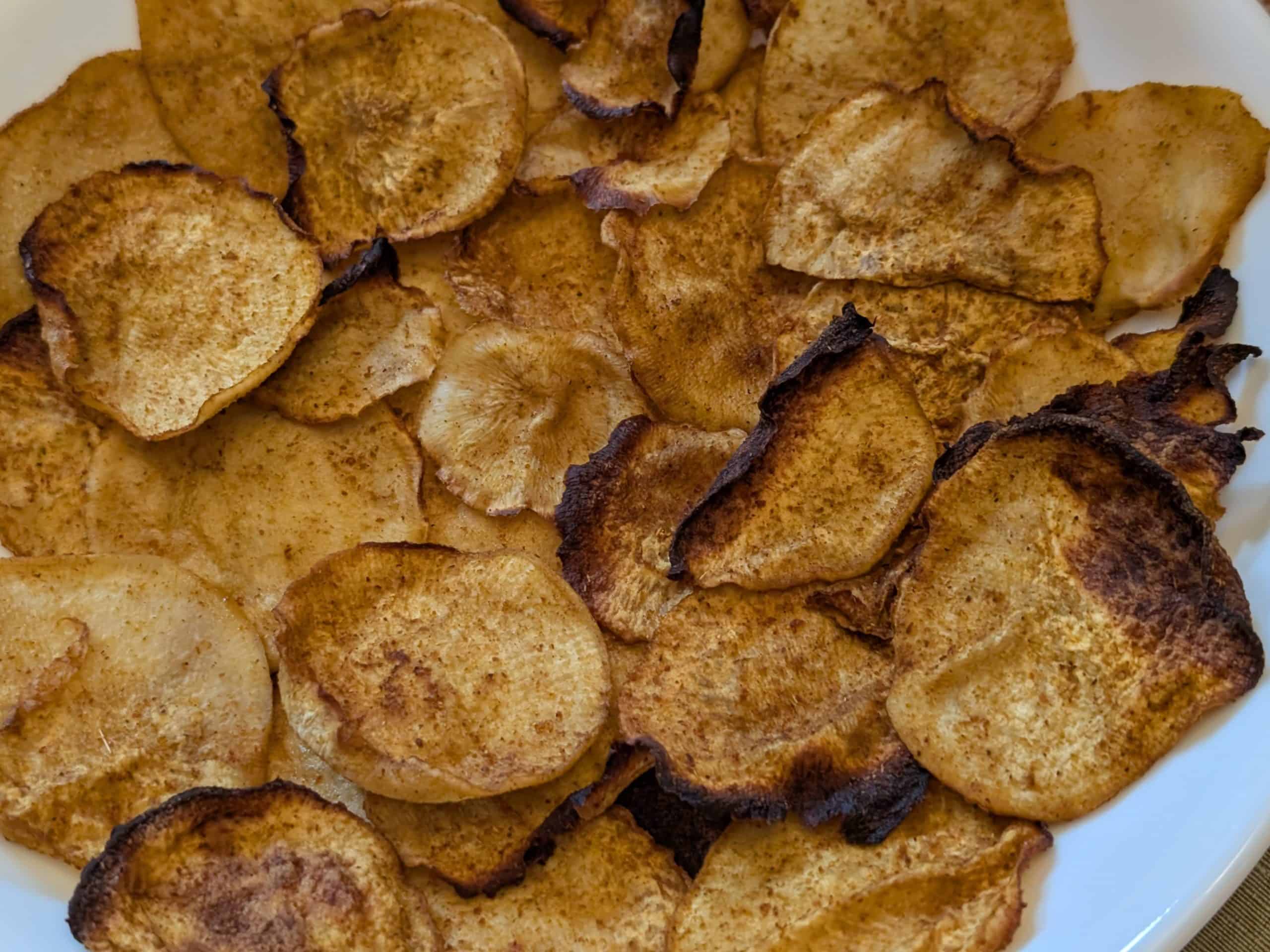 Curry Kamaal Turnip Chips in serving dish