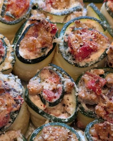 Pizza Masti Zucchini Roll-ups baked and ready to serve