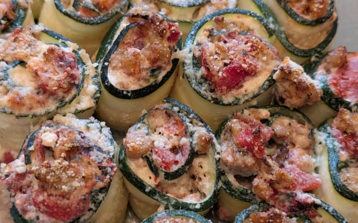 Pizza Masti Zucchini Roll-ups baked and ready to serve