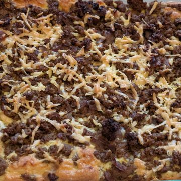 Spiced Lamb Casserole baked in a casserole dish
