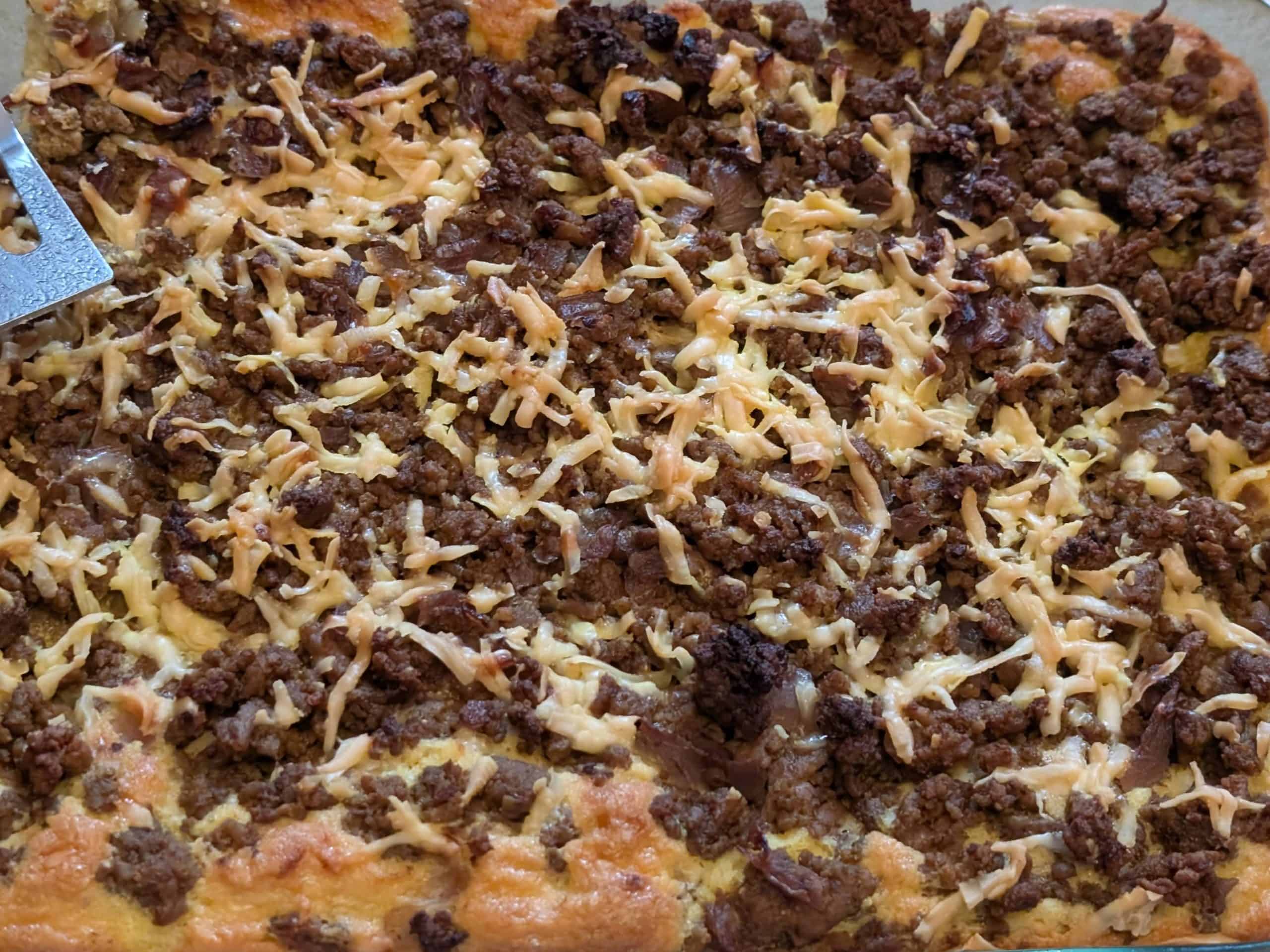 Spiced Lamb Casserole baked in a casserole dish