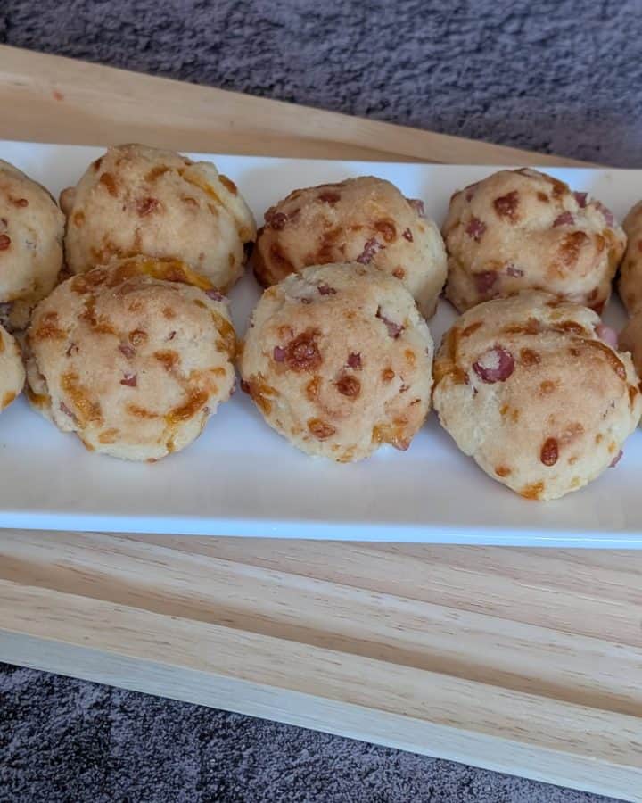 Dinner Party Diaries Ham and Cheddar Biscuits plated