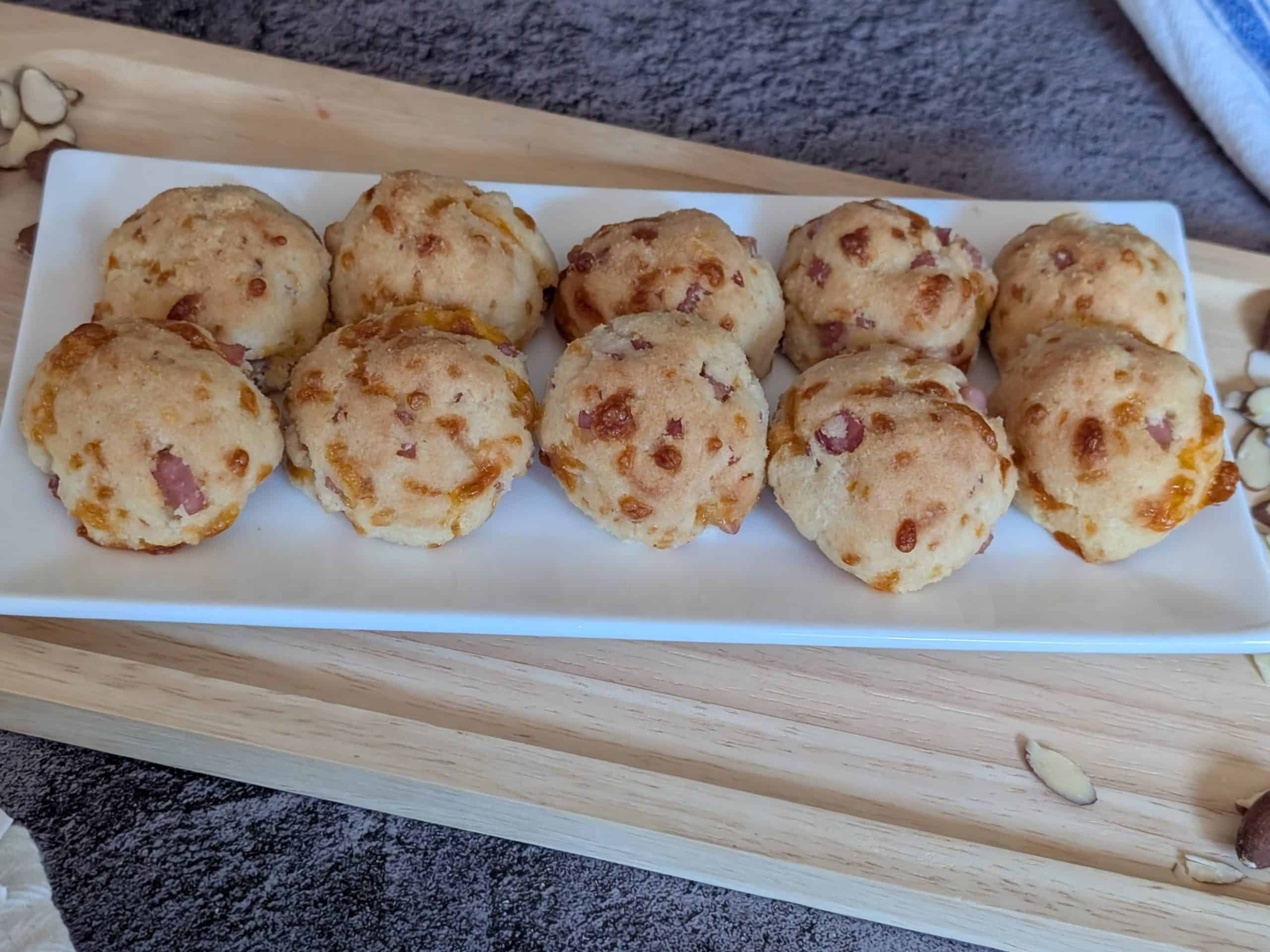 Dinner Party Diaries Ham and Cheddar Biscuits plated