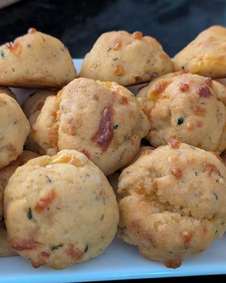 Dinner Party Diaries Savory Cheddar Biscuits plated