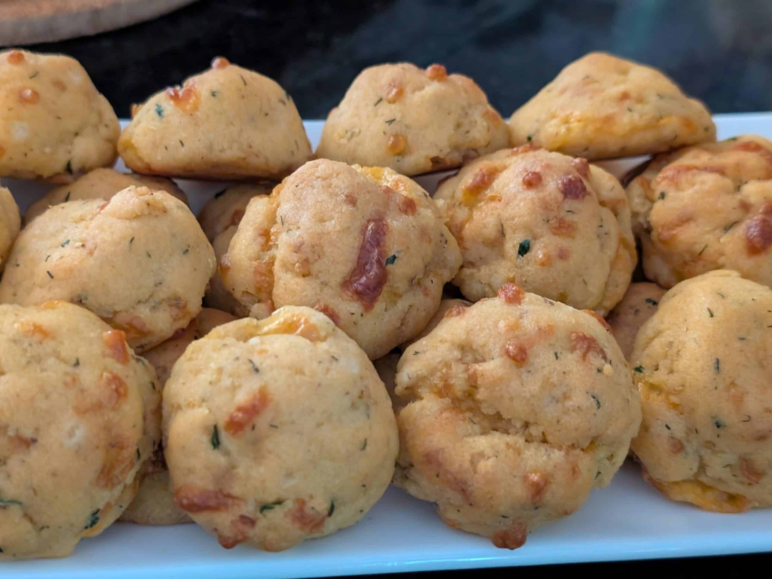 Dinner Party Diaries Savory Cheddar Biscuits plated