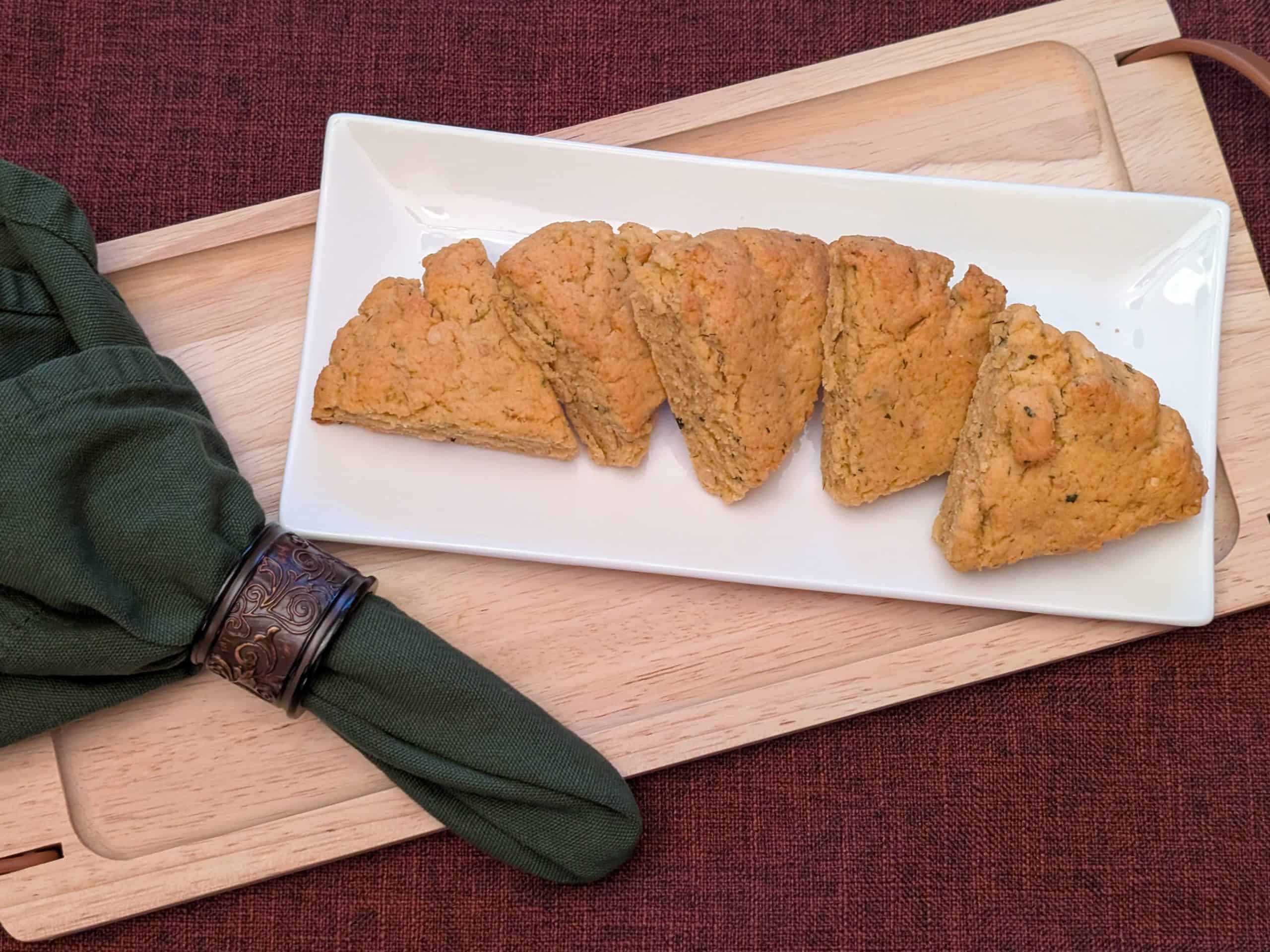 Herby Savory Scones plated